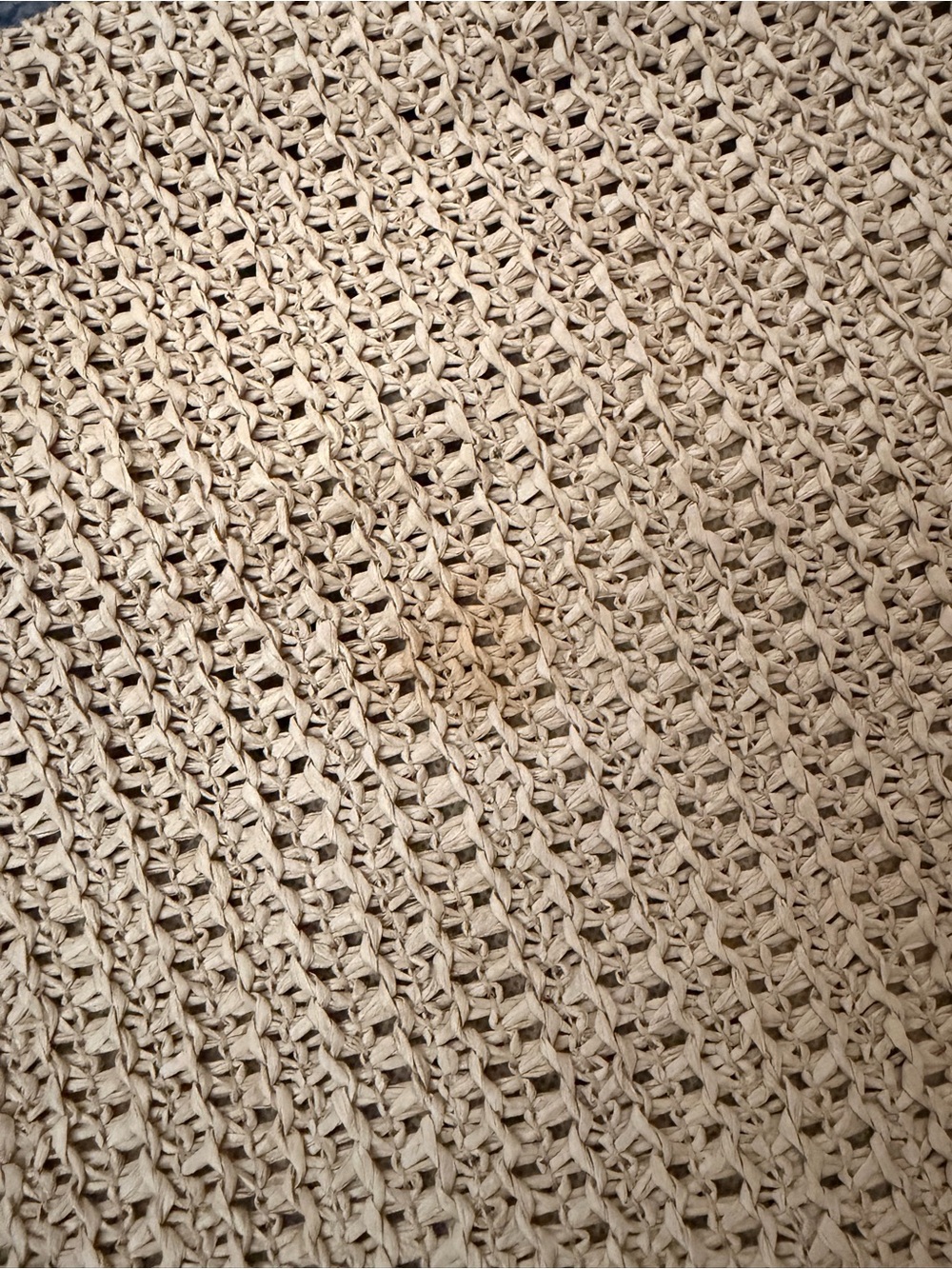 Dior Beige Crochet Tote with White Logo - Picture 3 of 4